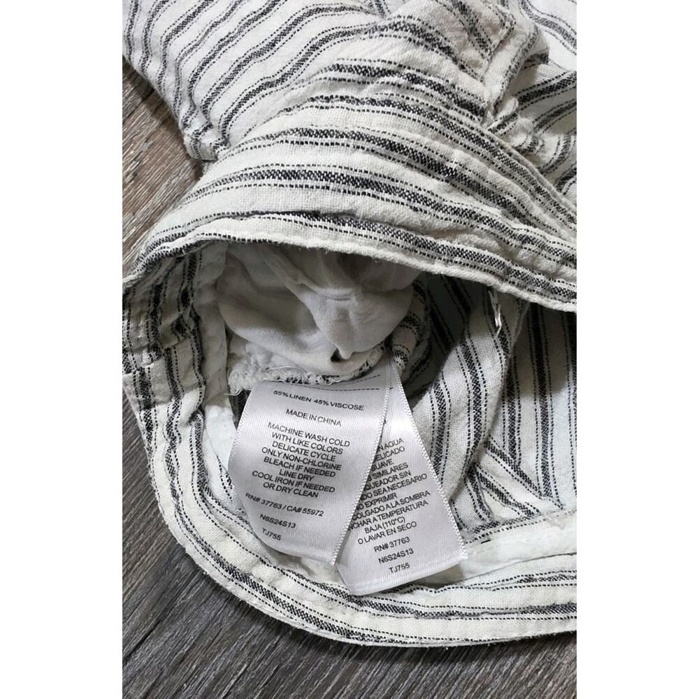 Laundry By Shelli Segal Striped White Beach Linen Lounge Pants Women's Size 10 - Picture 6 of 9